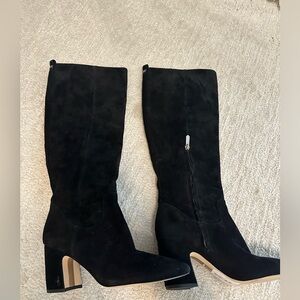 Sam Edelman black suede material boots, size 9, NWOT